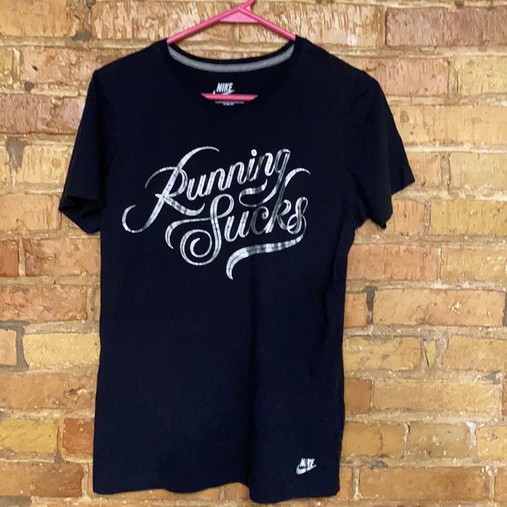Nike “running sucks” slim fit tshirt